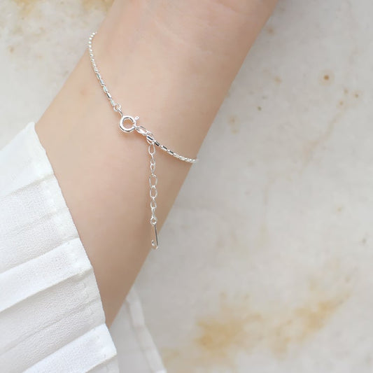 Rhodium-Plated Sterling Silver Bracelet