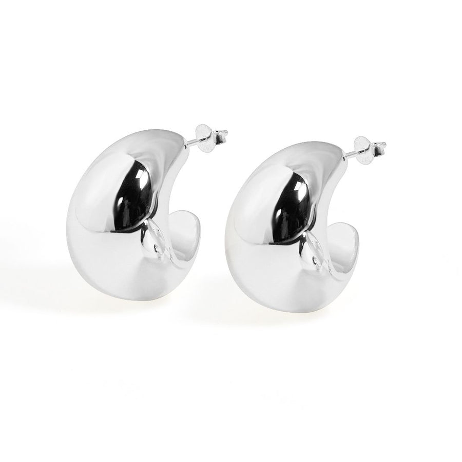 Crescent Moon Chunky Statement Earrings