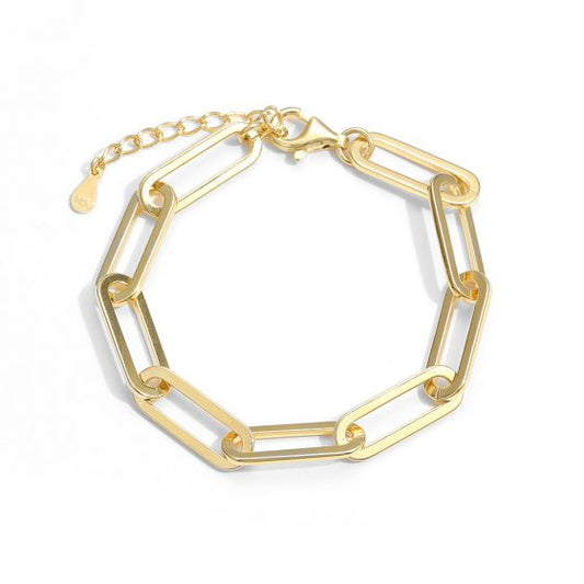 Holiday Hollow Chain Sterling Silver Bracelet