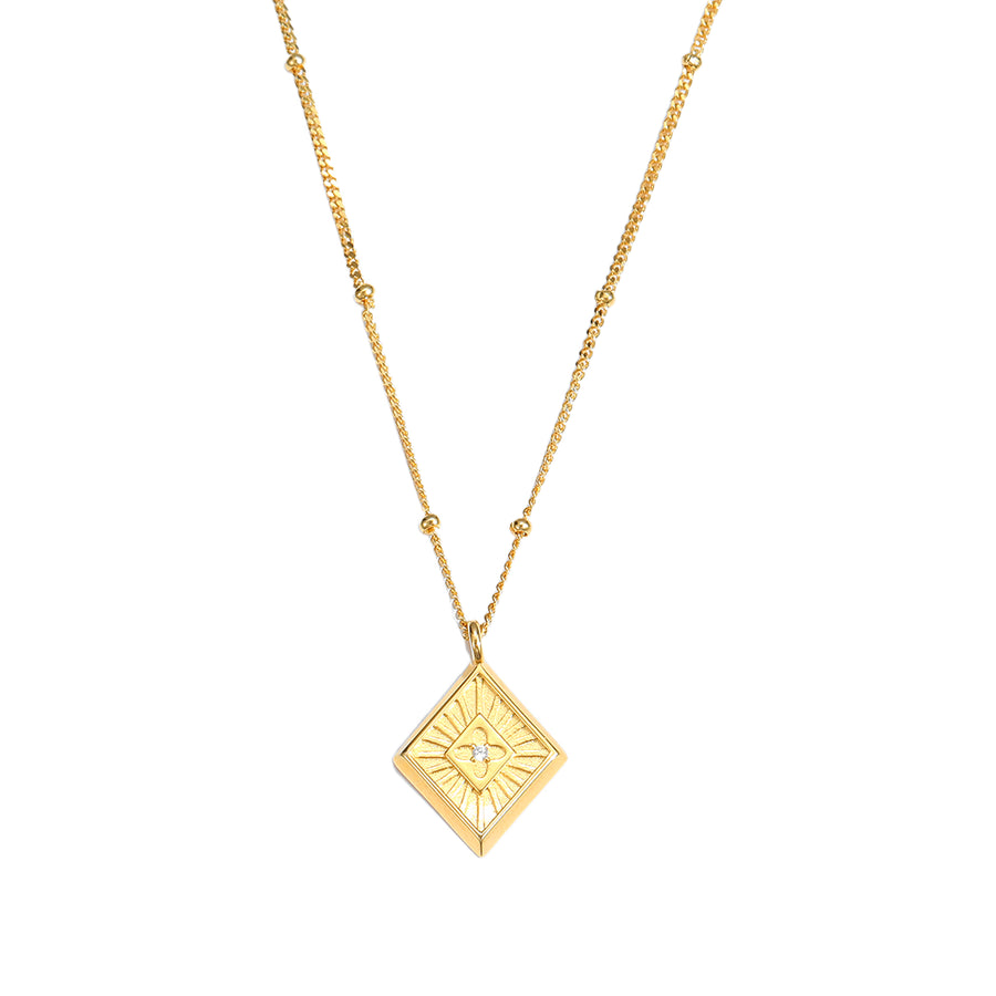 Holiday Geometry Rhombus Necklace
