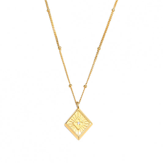 Holiday Geometry Rhombus Necklace