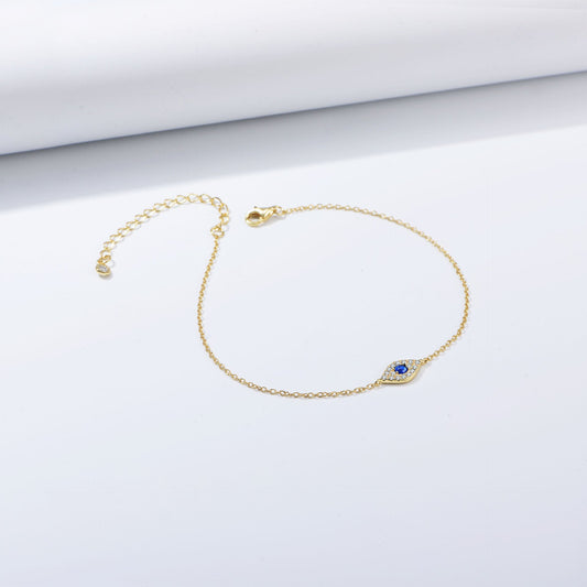 Sterling Silver Evil Eye Bracelet