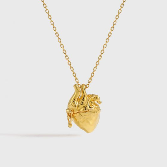 Beating Heart 925 Sterling Silver Wedding Necklace