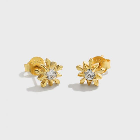 Mini Irregular Shining Star 925 Sterling Silver Stud Earrings