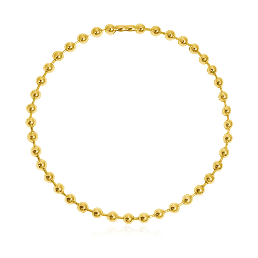 Textured Round Beads 925 Sterling Silver Necklace