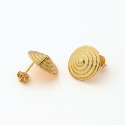 Spiral Snail Shell Sterling Silver Stud Earrings