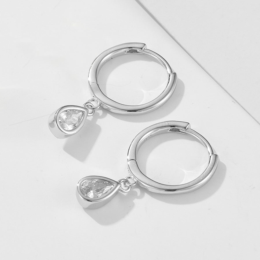 Gold Plated Sterling Silver Water Drop Earrings