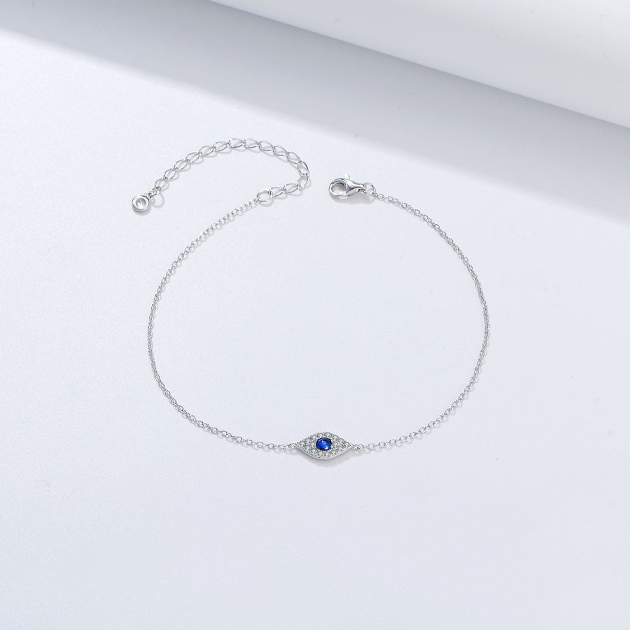 Sterling Silver Evil Eye Bracelet