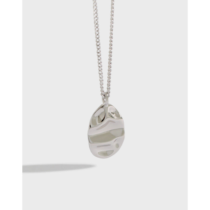 Sterling Silver Irregular Texture Necklace