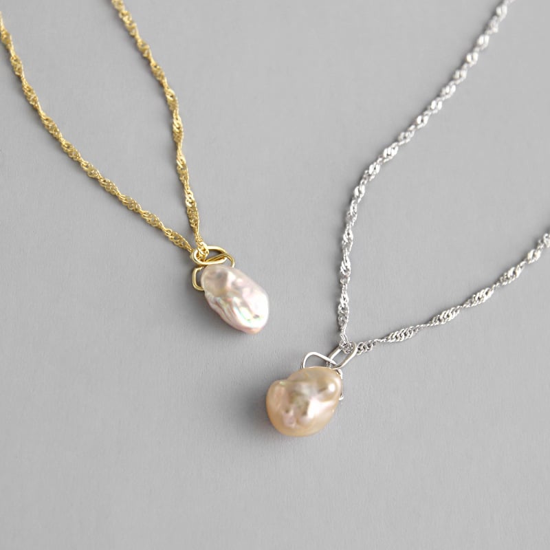 Baroque Freshwater Pearl Sterling Silver Necklace