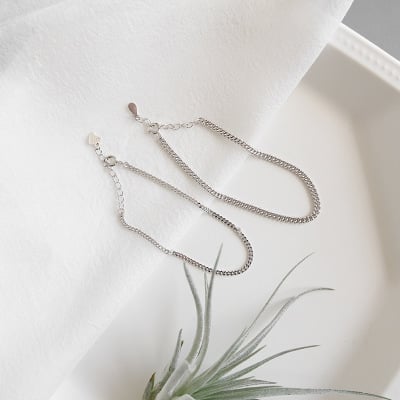 Sterling Silver Bracelet 2mm & 3mm