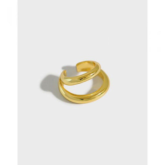Double Layer Circle Non-Pierced Earring (Single)