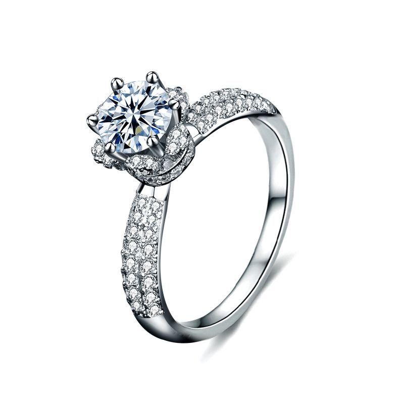Moissanite Crystal Crown 925 Sterling Silver Ring