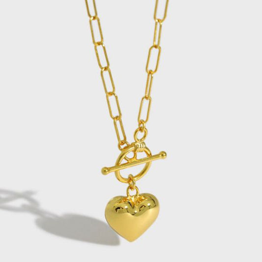 Simple Love Heart 925 Sterling Silver Necklace