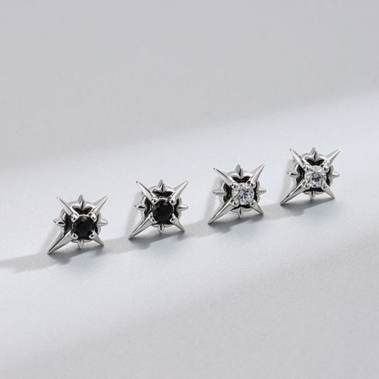 Dainty Polaris Star Stud Earrings