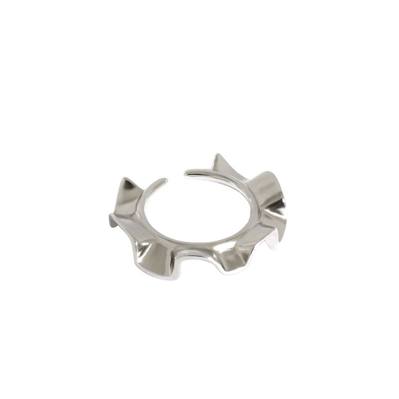 Sunshine Irregular Wave 925 Sterling Silver Adjustable Ring