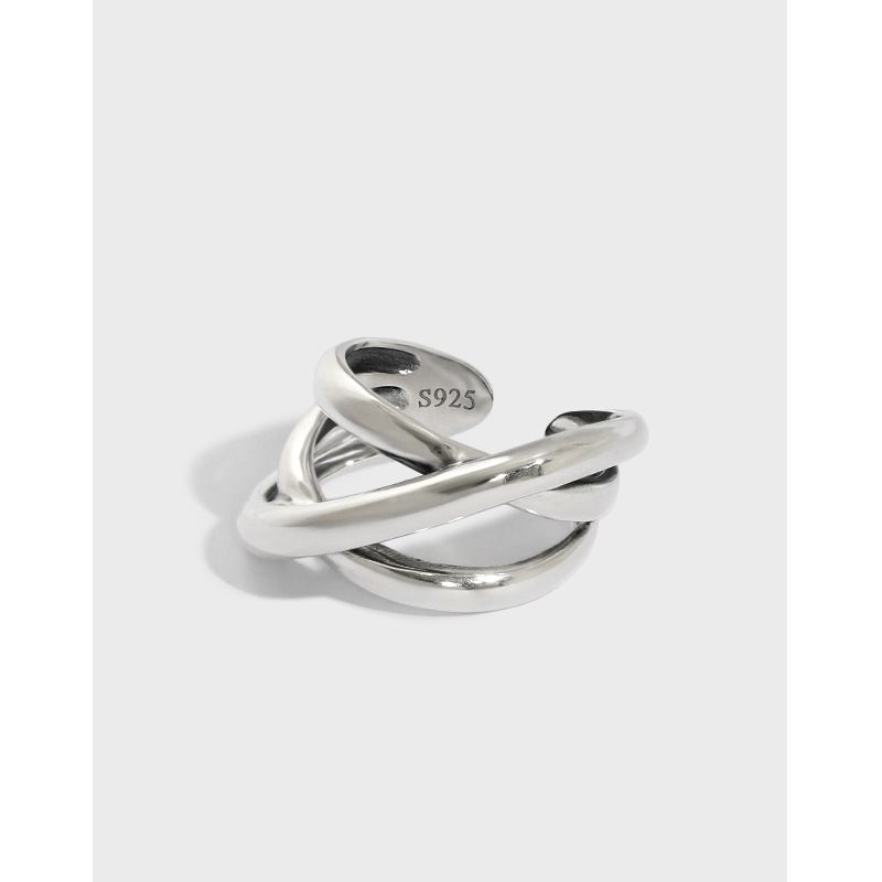 Triple-Line Cross Adjustable Ring