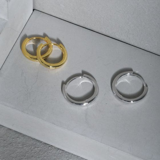 Mini Circle 925 Sterling Silver Huggie Hoops