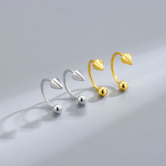 Double Piercing Cone Bead Screw Stud Earrings