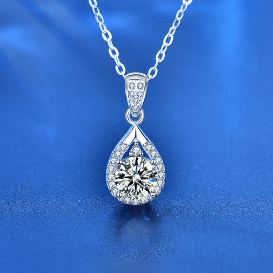 Holiday Waterdrop Moissanite CZ Necklace