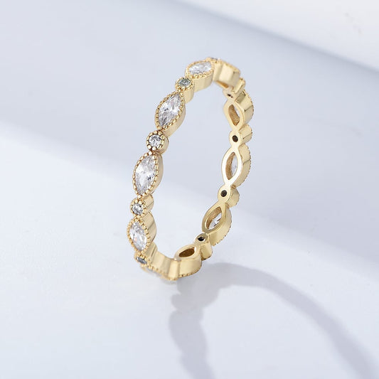 Sterling Silver Marquise Eternity Band Ring
