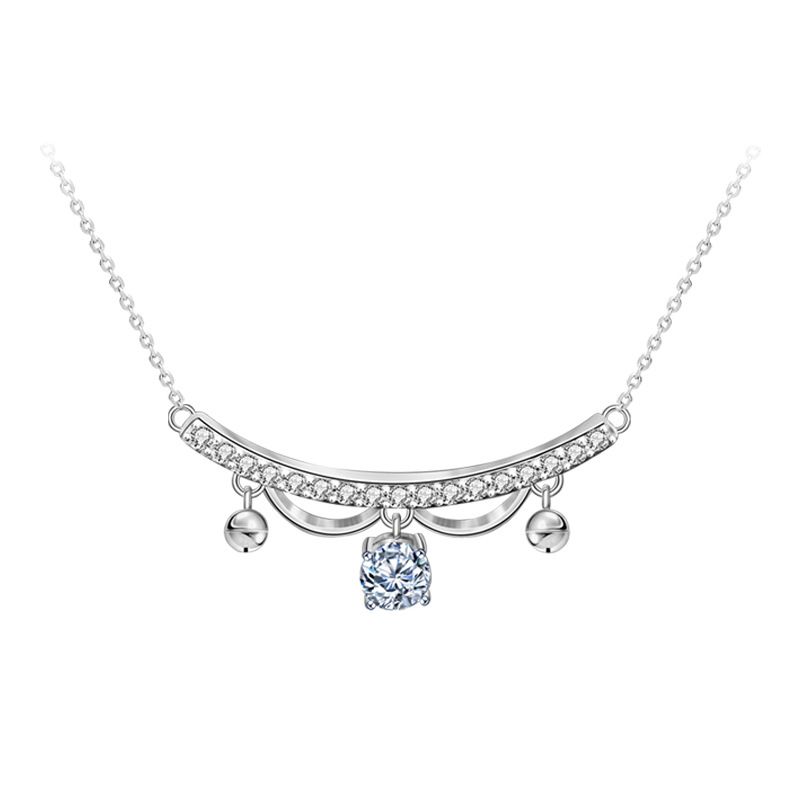 Moissanite Crystal Lace Drop Tassel Necklace
