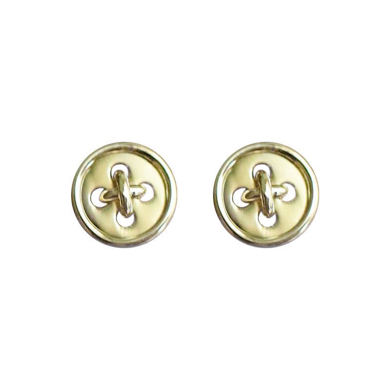 Hollow Button 925 Sterling Silver Stud Earrings