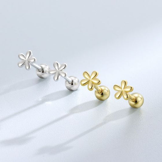 Five Petal Small Flower Stud Earrings