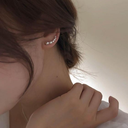 925 Sterling Silver Climbing Stud Earrings