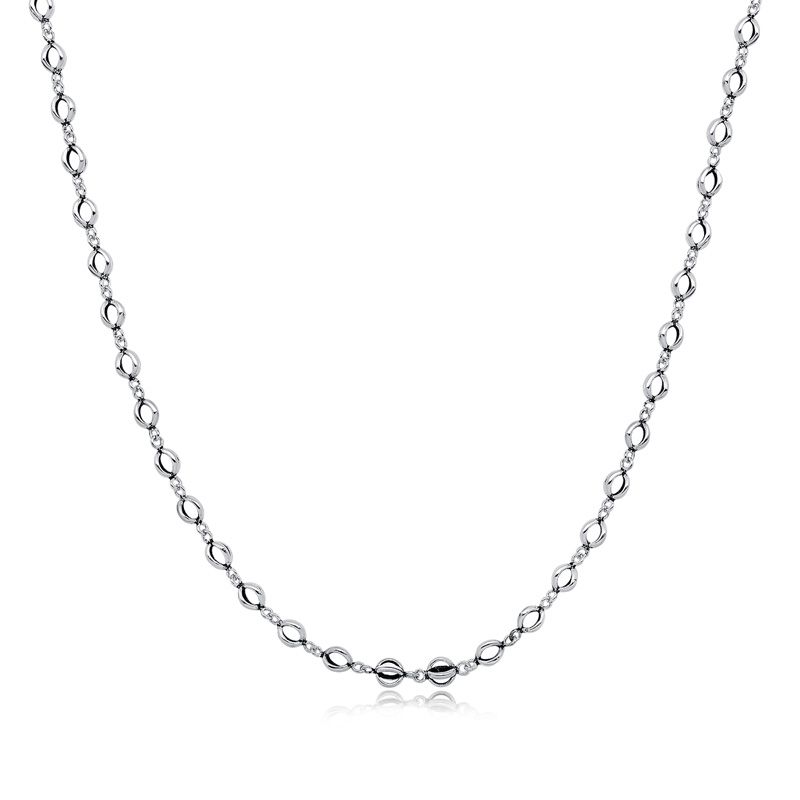 Retro Interlaced Ring 925 Sterling Silver Men's Necklace