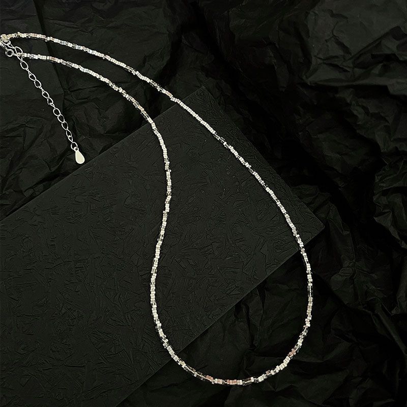 Classic Irregular Fragments 925 Sterling Silver Stacker Necklace