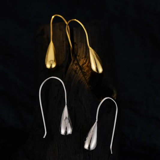 Water Drop 925 Sterling Silver Dangle Earring (Single)