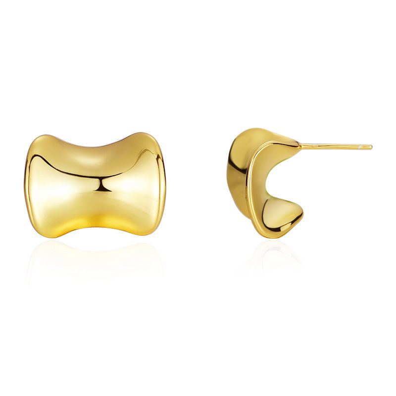 Geometry Glossy Irregular Stud Earrings