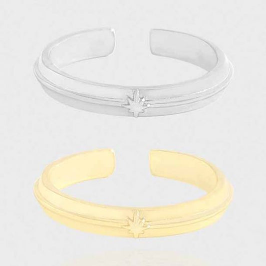 Mini Shining Star Adjustable 925 Sterling Silver Ring