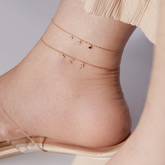 14K Solid Gold Half Moon Charm