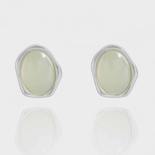 Green CZ Grape Stud Earrings, 925 Sterling Silver
