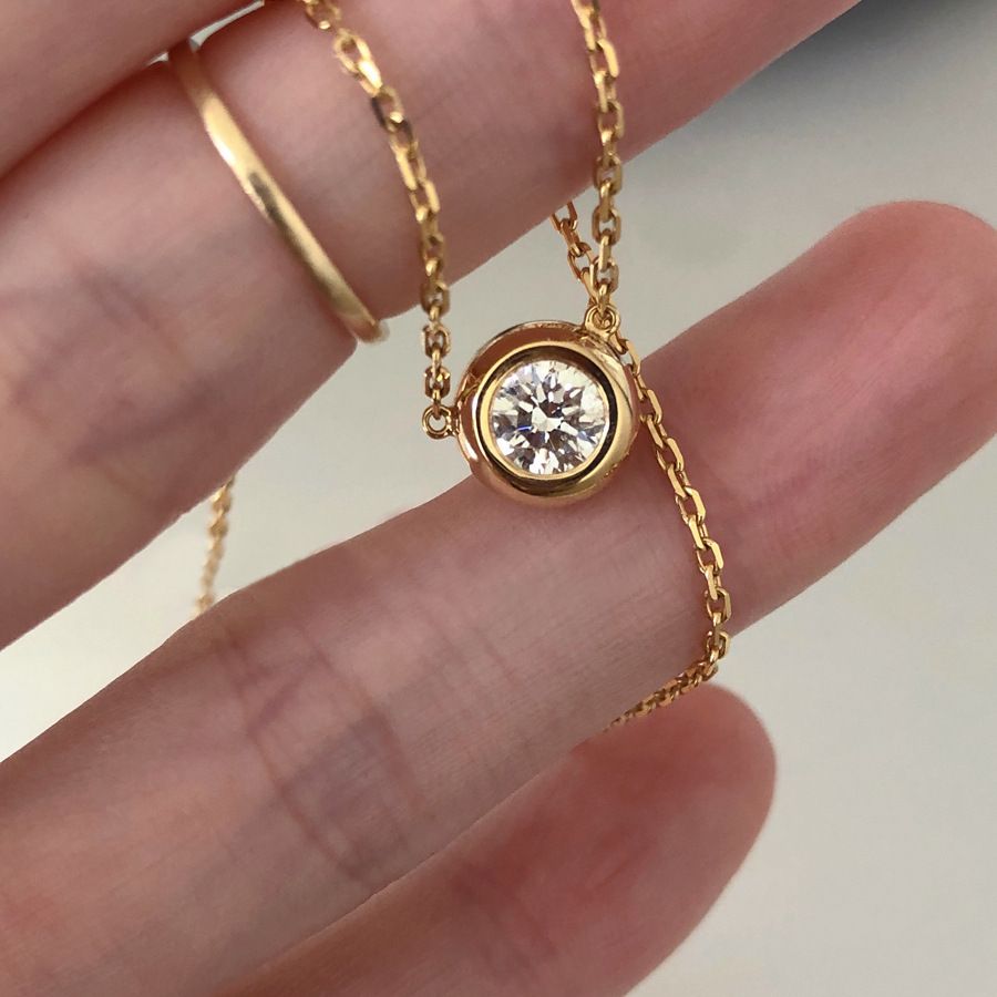 Mini Round Crystal Bubble Stacker Necklace