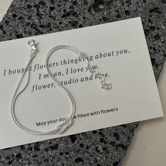Minimal Double Layer 925 Sterling Silver Bracelet