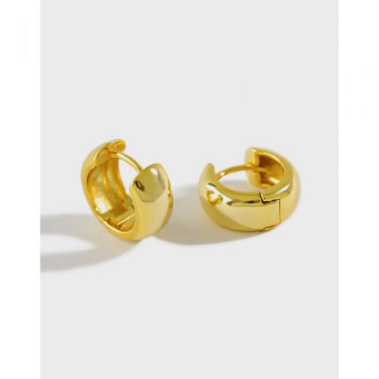 S925 Simple Round Silver Stud Earrings