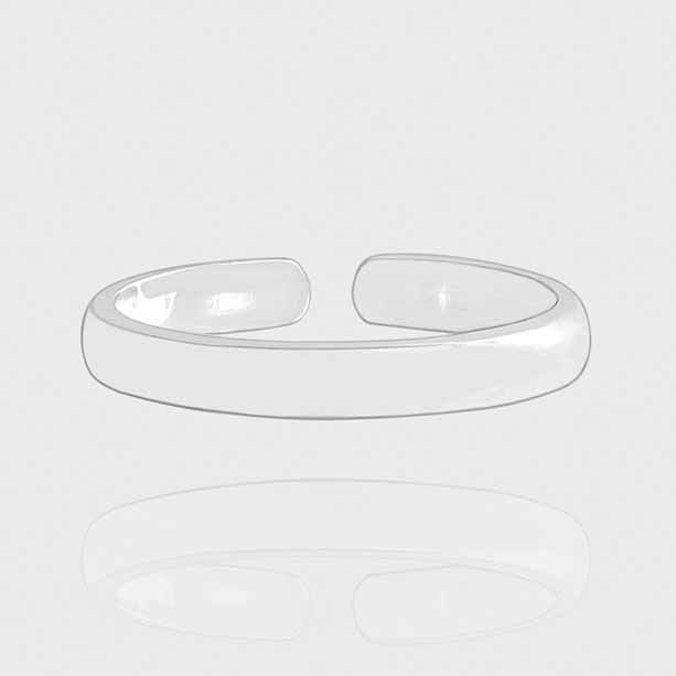 Smooth Circular Adjustable 925 Sterling Silver Ring