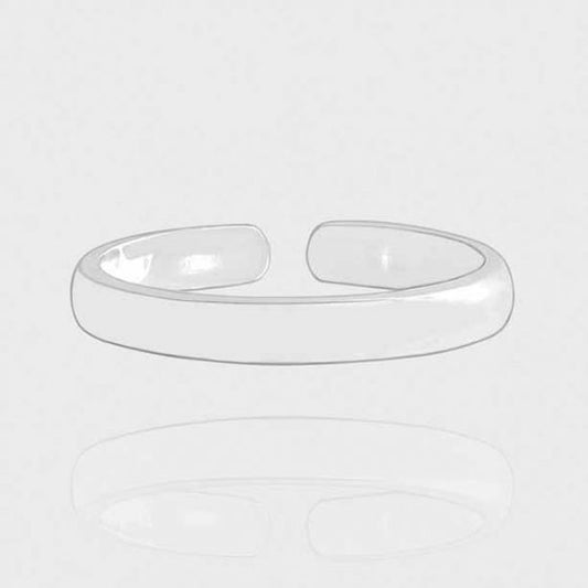Smooth Circular Adjustable 925 Sterling Silver Ring