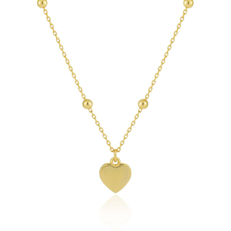 Smooth Heart 925 Sterling Silver Necklace