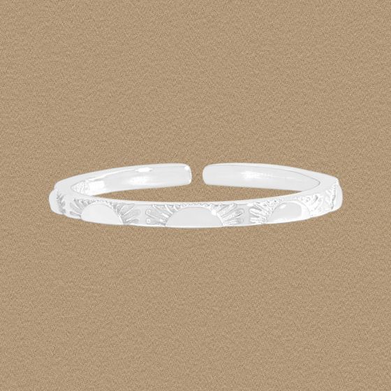 Casual Sunrise Adjustable 925 Sterling Silver Ring