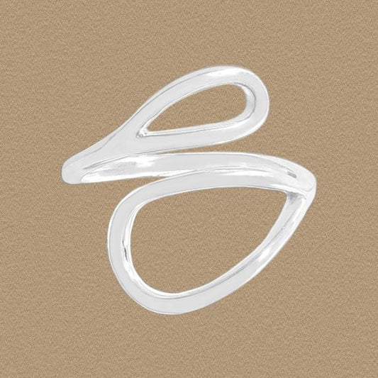 Hollow Waterdrop 925 Sterling Silver Adjustable Ring