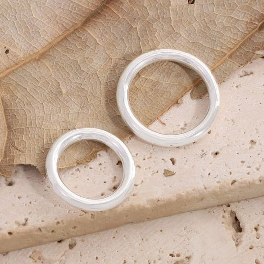 Smooth Surface Minimalist Stacker Ring