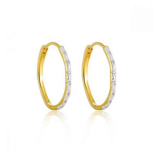 Casual Geometry Hoop Earrings in 925 Sterling Silver