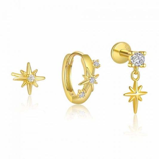 Shining Star 925 Sterling Silver Earring (Single)
