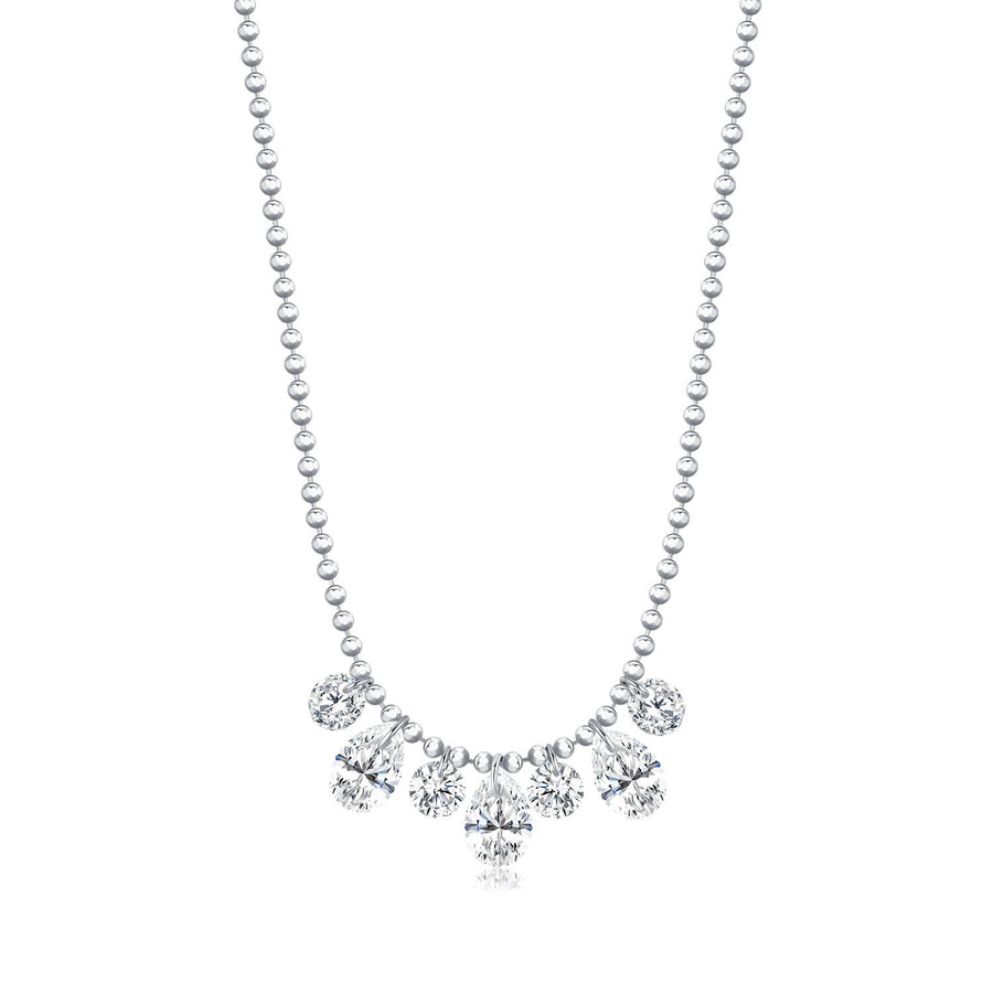 Water Drop Cubic Zirconia Necklace in 925 Sterling Silver