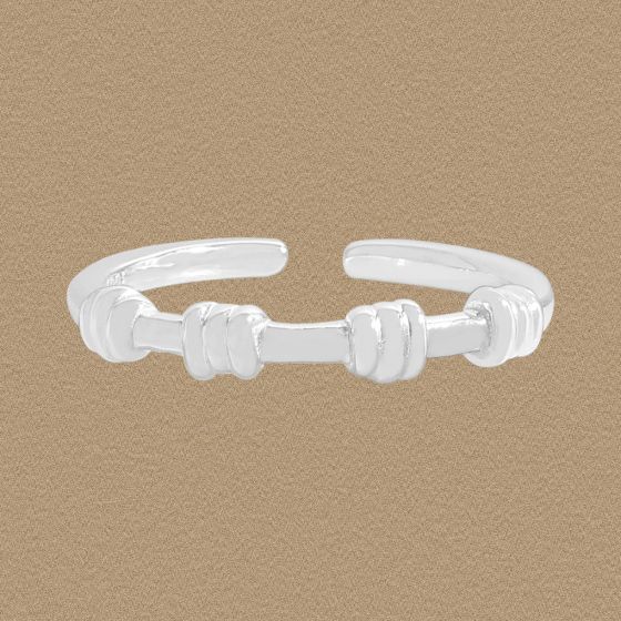 Casual Knot Adjustable 925 Sterling Silver Ring