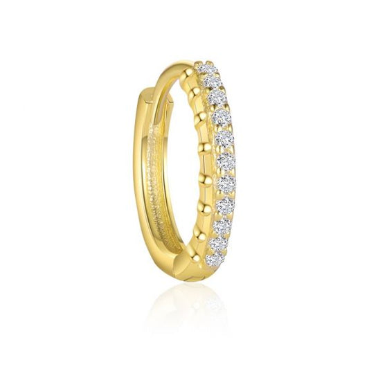 Waterdrop CZ 925 Sterling Silver Stud Hoop Earring